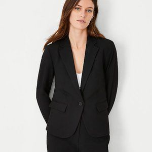 LOFT Women’s Black 1 Button Notched Lapel Blazer 12